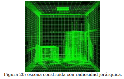 Estado final despues de aplicar radiosidad